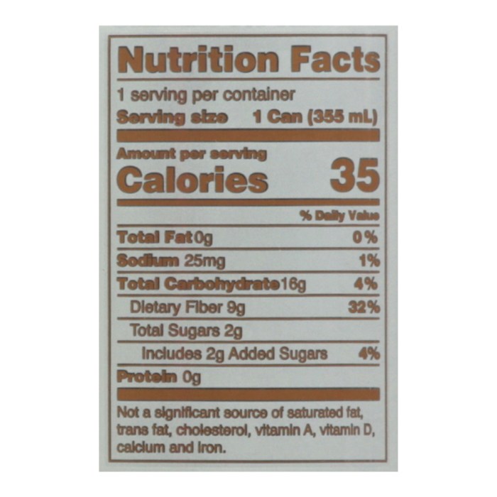 Olipop root beer nutrition facts